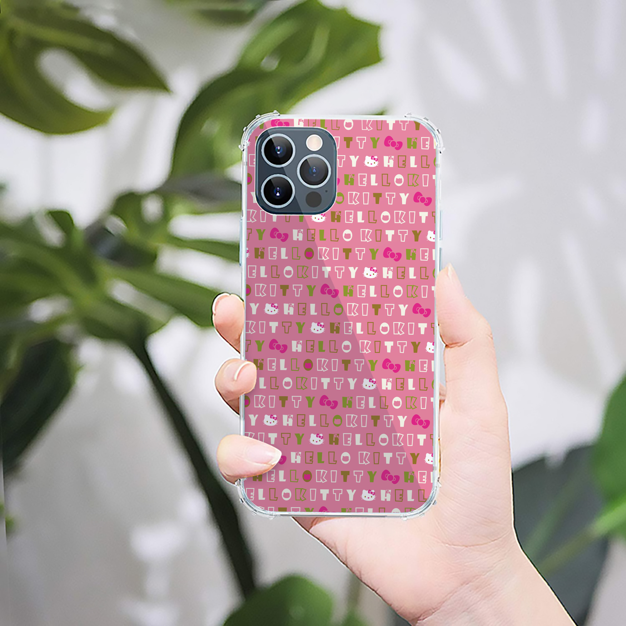 （画像用） Hello Kitty ハローキティ 【iPhone 12シリーズ対応】透明スマホケース（クリアソフトケース）